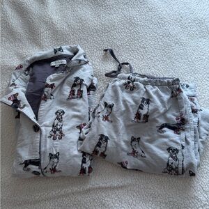 PJ Salvage Gray Dog Print Pajamas